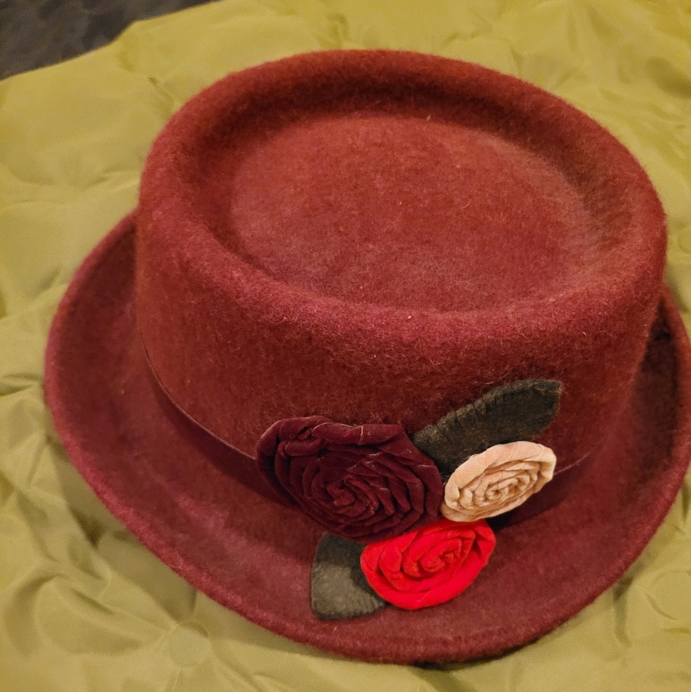Red vintage wool hat